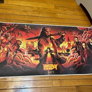 Hellboy Limited long poster 19.75 x 40 2018 Guilermo Del Toro